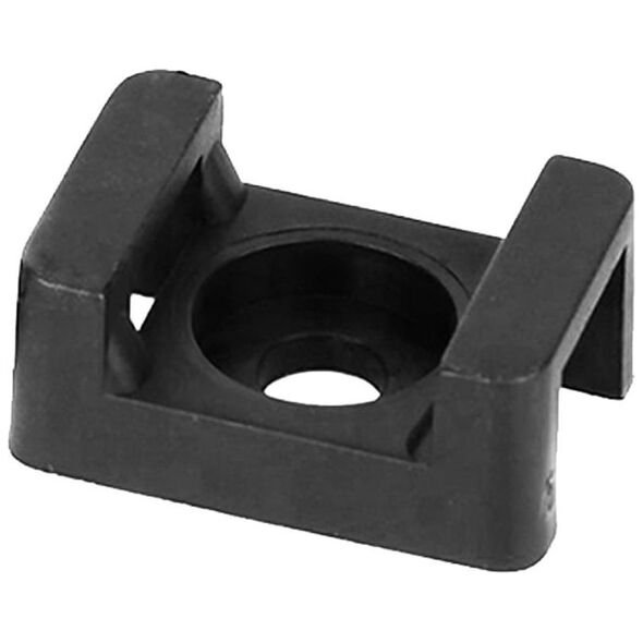 Organizer Orno Uchwyt opaski kablowej, siodełkowy, przykręcany, 22x16 mm, otwór montażowy 6,8mm, czarny, 100 sztuk
