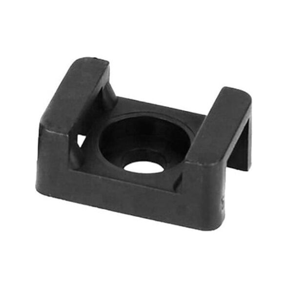 Organizer Orno Uchwyt opaski kablowej, siodełkowy, przykręcany, 22x16 mm, otwór montażowy 6,8mm, czarny, 100 sztuk