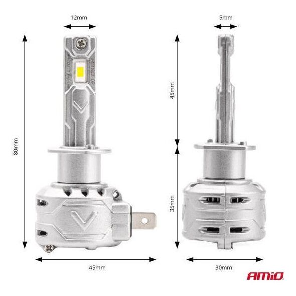 AMiO Żarówki samochodowe LED seria X2 H1 6500K Canbus AMIO-02970