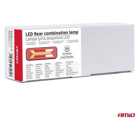 AMiO Lampa tylna zespolona LED RCL-09-L dynamiczna lewa AMIO-03575