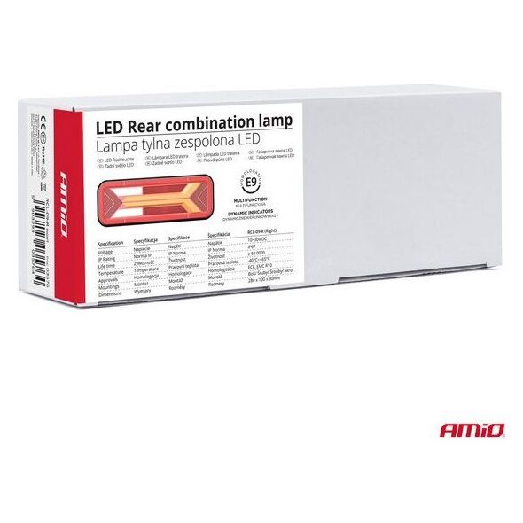 AMiO Lampa tylna zespolona LED RCL-09-R dynamiczna prawa AMIO-03576