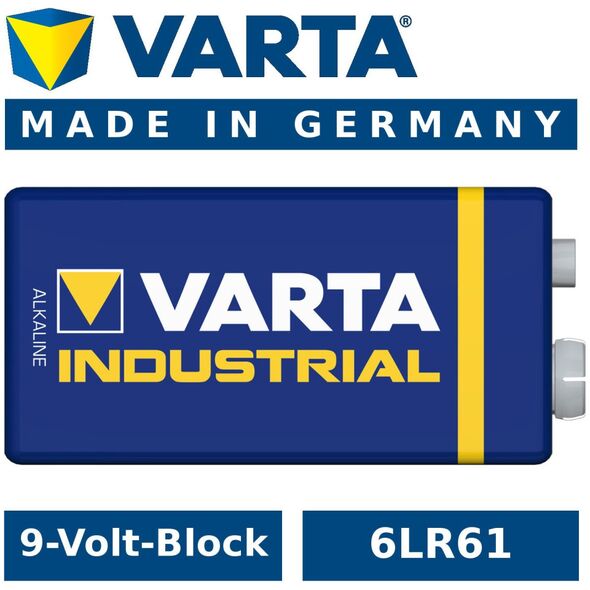 Varta 1x Bateria R9V R-9 6LR61 9V R-9 alkaiczna Varta Industrial