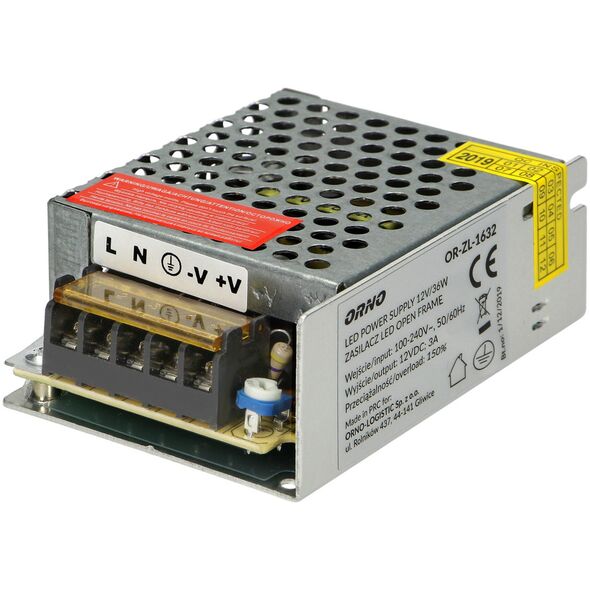 Orno Zasilacz open frame 12VDC 35W, IP20
