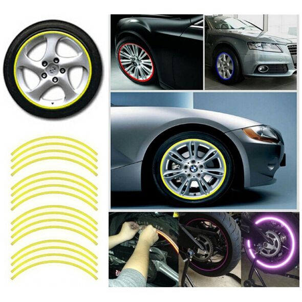 ATL AG555D Naklejki odblaskowe na koła        yellow