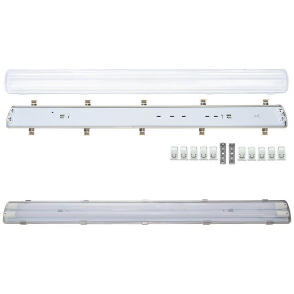 Nvox Oprawa hermetyczna przemysłowa ip65 led 2x120cm t8 g13 dwustronnie zasilana