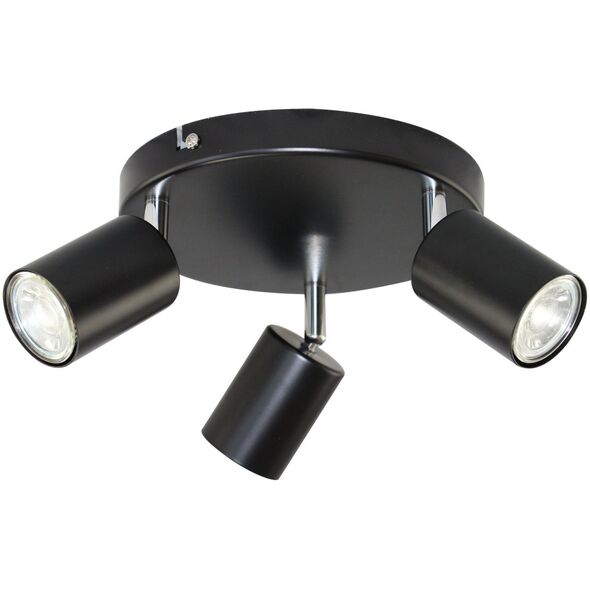 Lampa sufitowa Orno RINO oprawa ścienno-sufitowa, moc max. 3x50W, GU10, IP20, czarna