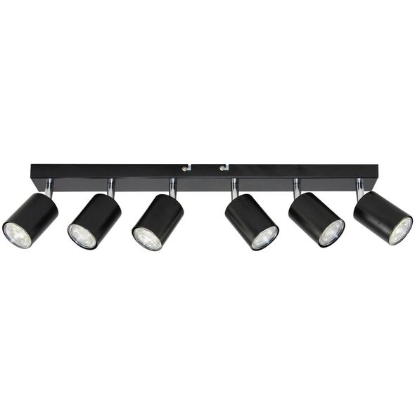 Lampa sufitowa Orno DOA oprawa ścienno-sufitowa, moc max. 6x50W, GU10, IP20, czarna