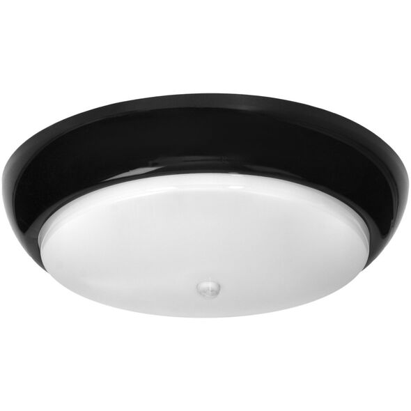 Orno KOKO oprawa 2xE27 z czujnikiem ruchu PIR, 2x40W, czarna-polipropylen, klosz matowy-poliwęglan, IP44, IK10