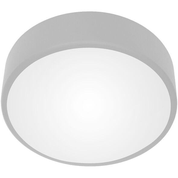 Lampa sufitowa Orno OVO plafon 3xE27 z mikrofalowym czujnikiem ruchu, 3x24W, szara stal, klosz szklany matowy, IP20, ? 400
