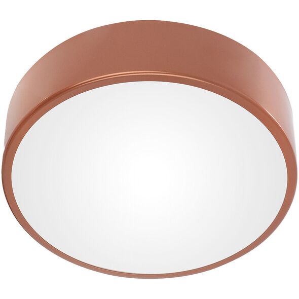 Lampa sufitowa Orno OVO plafon 2xE27 z mikrofalowym czujnikiem ruchu, 2x24W, miedziana stal, klosz szklany matowy, IP20, ? 300