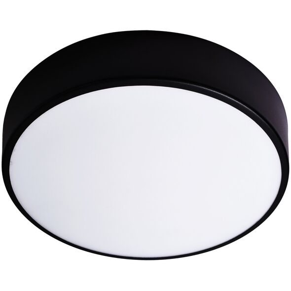 Lampa sufitowa Orno OVO plafon 3xE27, 3x24W, czarna stal, klosz plastikowy matowy, IP54, ? 400