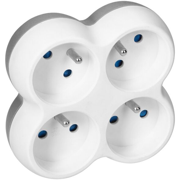 Orno Rozgałęźnik 4x2P+Z, biało-szary