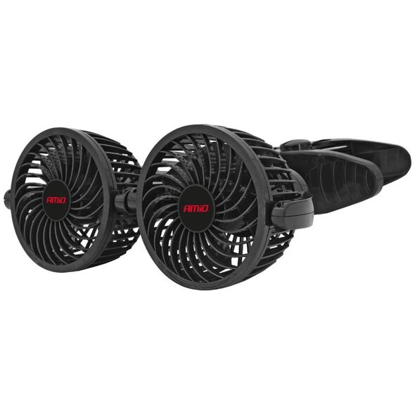 AMiO Wentylator wiatrak samochodowy z klipsem 12v amio-03012