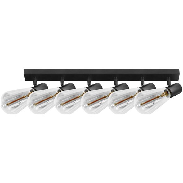 Lampa sufitowa Orno RIO SP 6, oprawa ścienno-sufitowa, E27 max. 6x60W, IP20, czarna