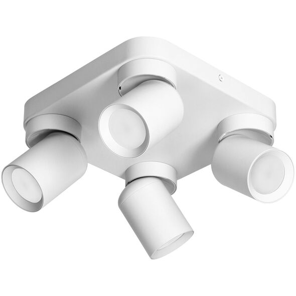 Lampa sufitowa Orno MALTA SP 4, oprawa ścienno-sufitowa, GU10 max. 4x12W, IP20, biała, kwadratowa podstawa