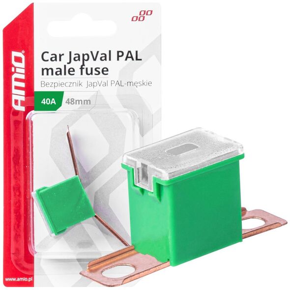 AMiO Bezpiecznik samochodowy japval pal męski pal 48mm 40a amio-03419