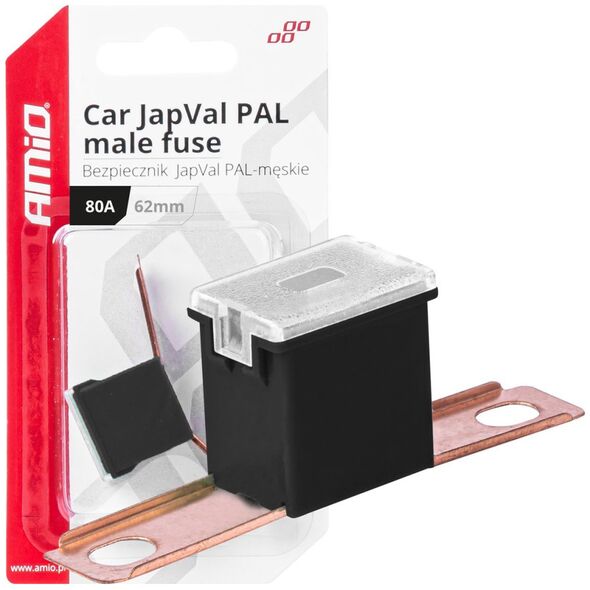 AMiO Bezpiecznik samochodowy japval pal męski 62mm 80a amio-03432