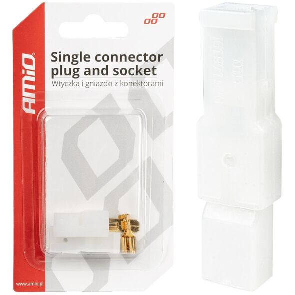AMiO Wtyczka gniazdo kostka złącze 1 pin + konektory amio-03511