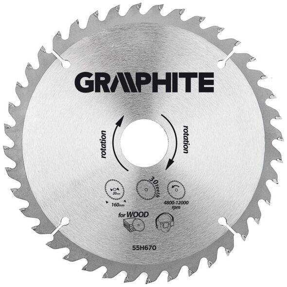 Graphite Tarcza do pilarki, widiowa 160 x 20mm , 30 zębów