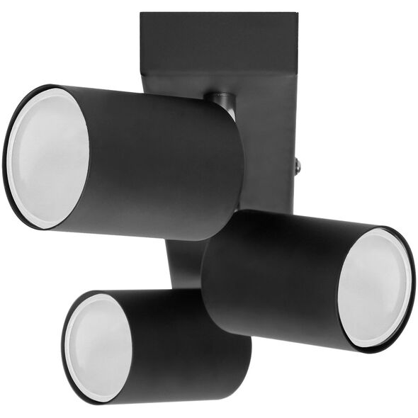 Kinkiet Orno DOA SP 3I, oprawa ścienno-sufitowa, GU10 max. 3x50W, IP20, czarna