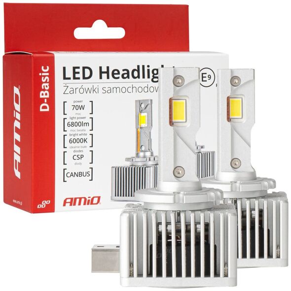 AMiO Żarówki samochodowe led seria d-basic d3s/d8s/d3r 6000k canbus amio-03628