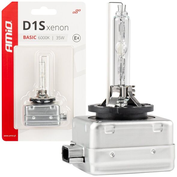 AMiO Żarówka ksenonowa żarnik xenon d1s 35w 6000k basic blister amio-03864