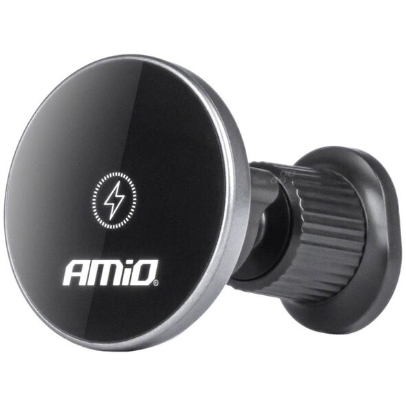 AMiO Uchwyt do samochodu na telefon z ładowarką indukcyjną do kratki my mag 15w amio-03773