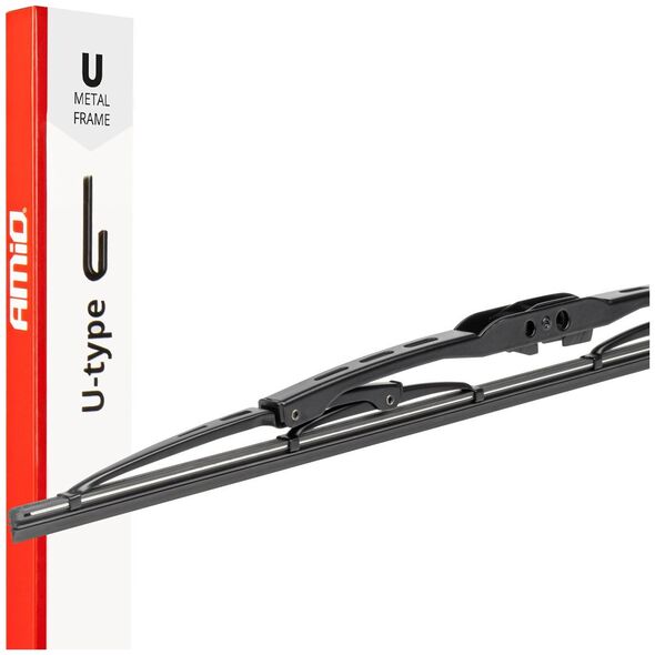 AMiO Wycieraczka samochodowa szkieletowa metalowa u-type uniwersalna 22" 550 mm 55 cm amio-04012