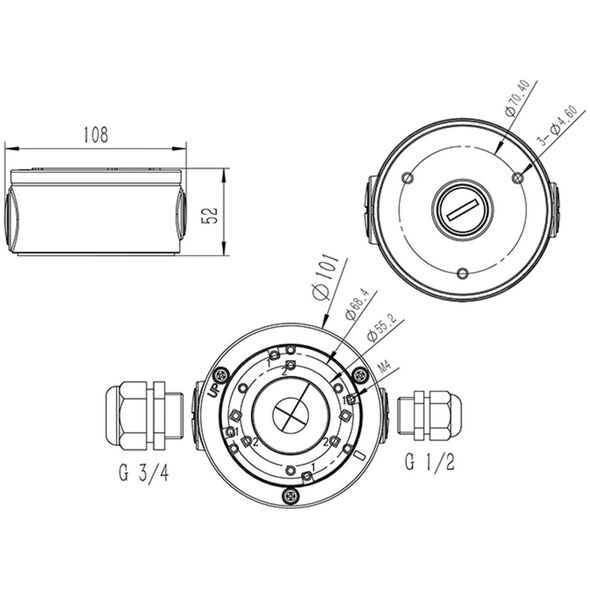 Blow 77-920# Puszka do kamer grafit bl-d31b