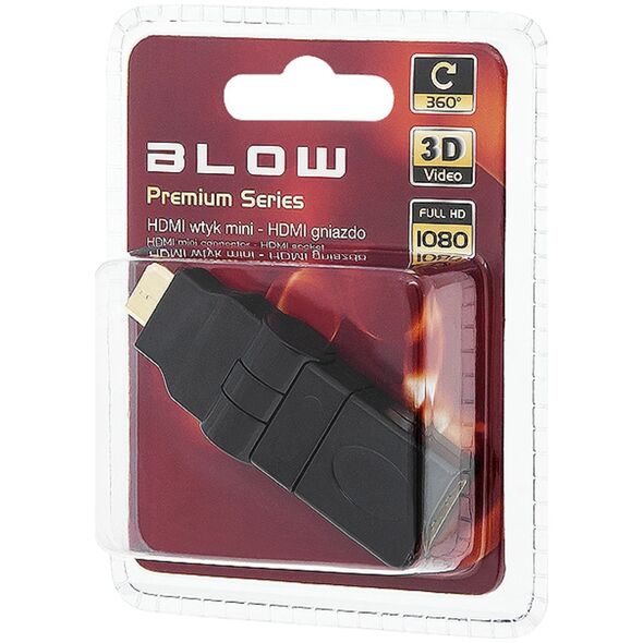 Adapter AV Blow 92-114# Przej.hdmi wtyk mini- hdmi gn. kąt. skrę