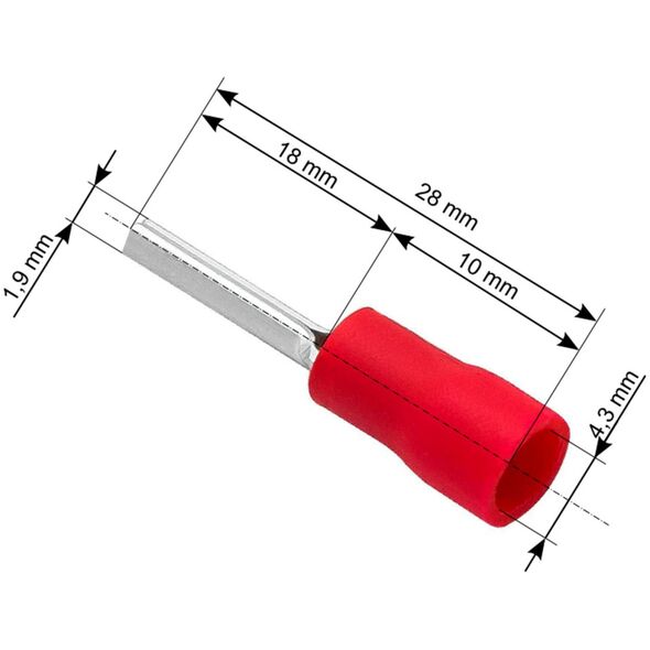 Blow 43-024# Konektor tulej.izol.1,9/28mm kabel 4,3mm