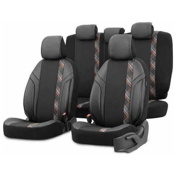 AMiO Komplet pokrowców na fotele samochodowe OTOM HORIZON 1805 ORANGE 3-ZIP