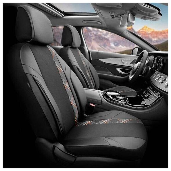AMiO Komplet pokrowców na fotele samochodowe OTOM HORIZON 1805 ORANGE 3-ZIP
