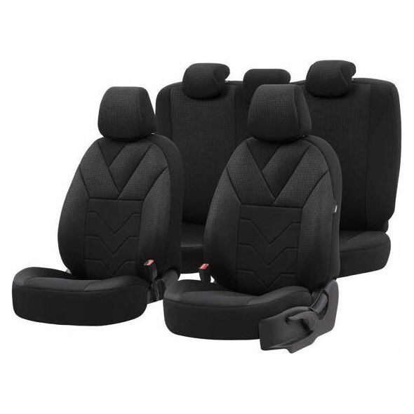 AMiO Komplet pokrowców na fotele samochodowe OTOM TEMPO 1501 BLACK NZ
