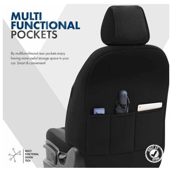 AMiO Komplet pokrowców na fotele samochodowe OTOM TEMPO 1501 BLACK NZ