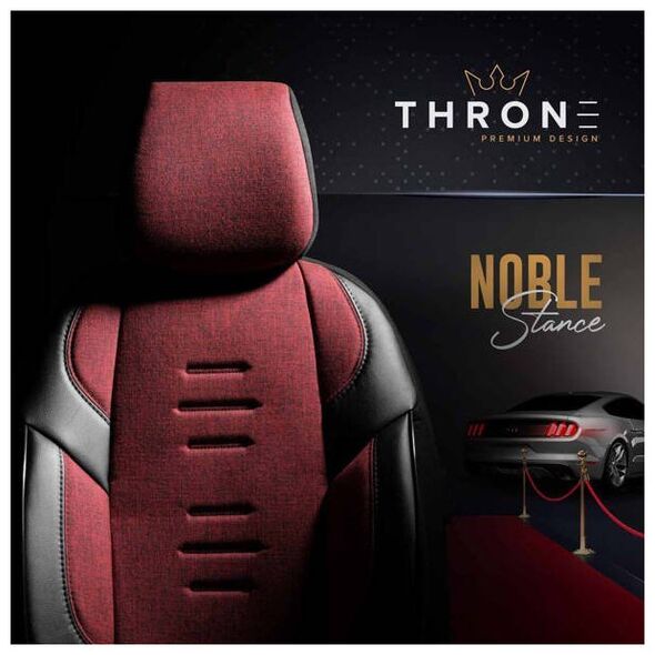 AMiO Komplet pokrowców na fotele samochodowe OTOM THRONE 103 RED 3-ZIP