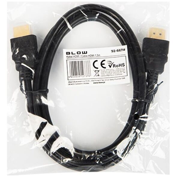 Kabel Blow 92-667# Przył.hdmi-hdmi 4k 1.5m