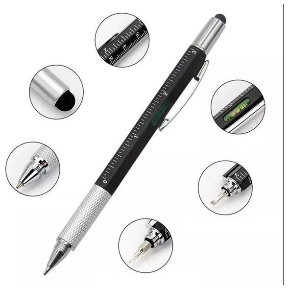 Aptel WIELOFUNKCYJNY DŁUGOPIS Multitool Zestaw Narzędzi 6w1 AG850