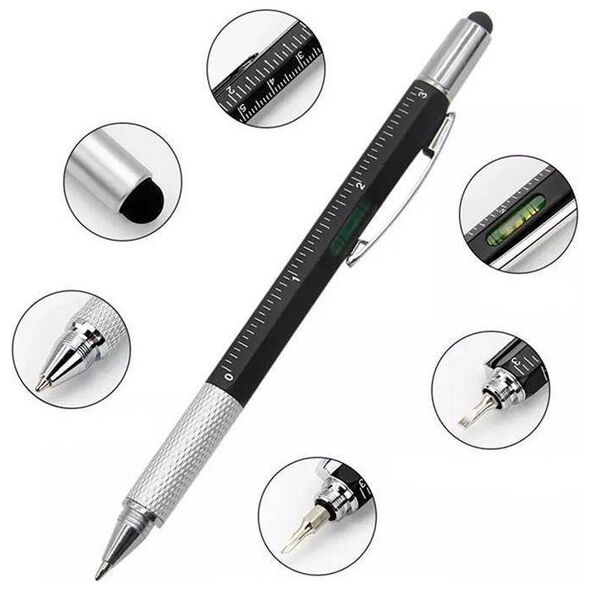 Aptel WIELOFUNKCYJNY DŁUGOPIS Multitool Zestaw Narzędzi 6w1 AG850
