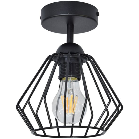 Lampa sufitowa Orno WAYA oprawa ścienno-sufitowa, moc max. 1x60W, E27, czarna, krótka