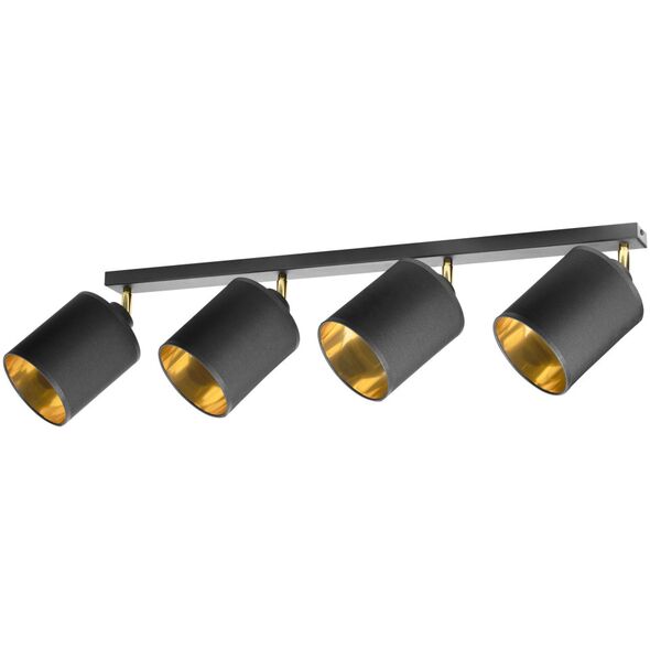 Lampa sufitowa Orno BATI oprawa ścienno-sufitowa, moc max. 4x60W, E27, czarna