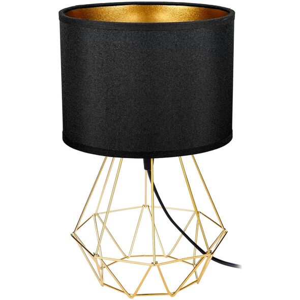 Lampka biurkowa Orno VADE 1P E27, lampka nocna, max. 60W, czarno-złota