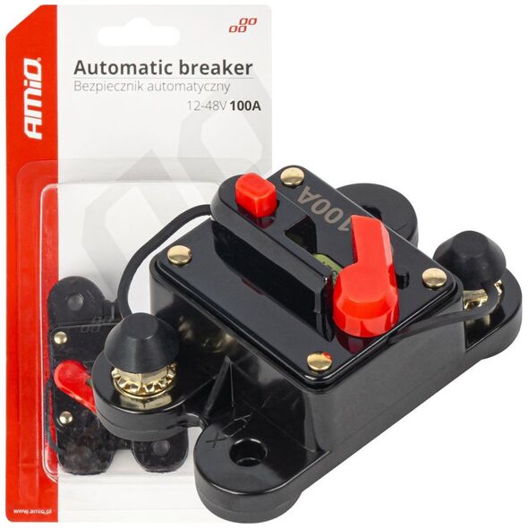 AMiO Samochodowy bezpiecznik automatyczny 100a 12v 24v 48v amio-03828