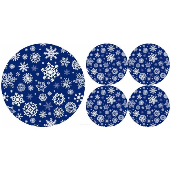 Bertoni BERTONI EE Zestaw podkładek na stół okrągłych 1+4 - SNOW