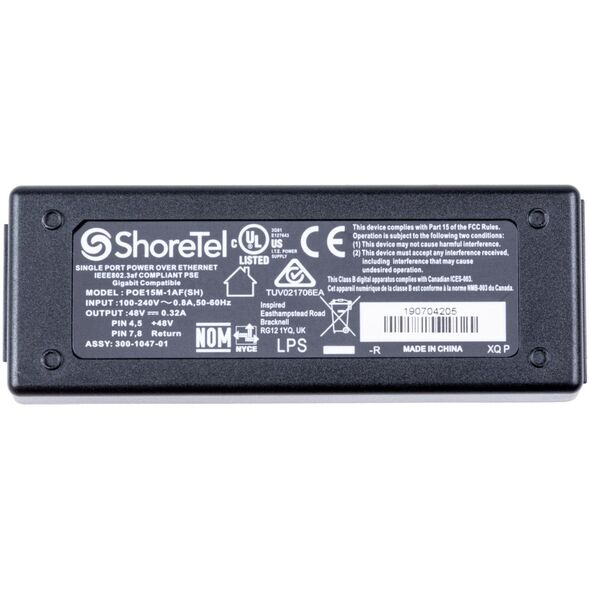 Mitel Mitel 802.3af POE Power Injector Τηλέφωνο γενικής χρήσης 13781901 7109806182712