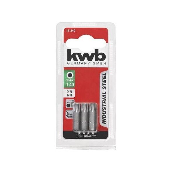 KWB kwb 121240 Sechskant-Bit T 40 Stahl 3 St. (121240) 13800364 4009311212405