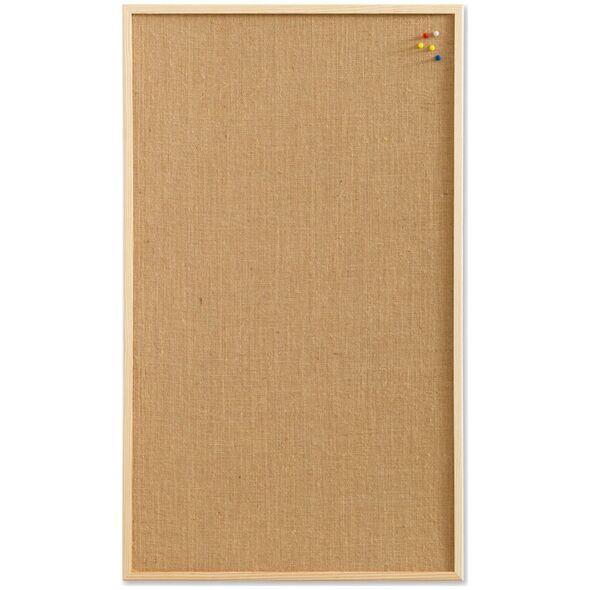 NAGA Opslagstavle Hessian med træramme 100 x 60 cm Hessian Natur 100x1x60mm (1stk) 13802188 5708570000000