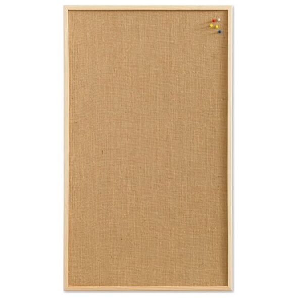 NAGA Opslagstavle Hessian med træramme 100 x 60 cm Hessian Natur 100x1x60mm (1stk) 13802188 5708570000000