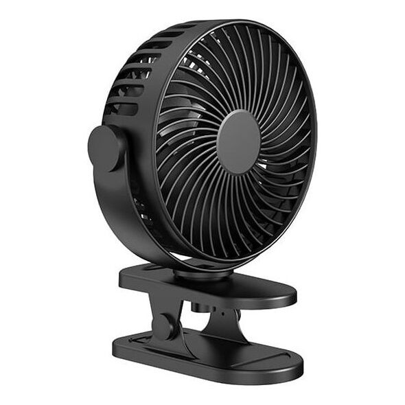 Blow 44-505# Wentylator biurkowy z klipsem 15cm usb+akumulator czarny
