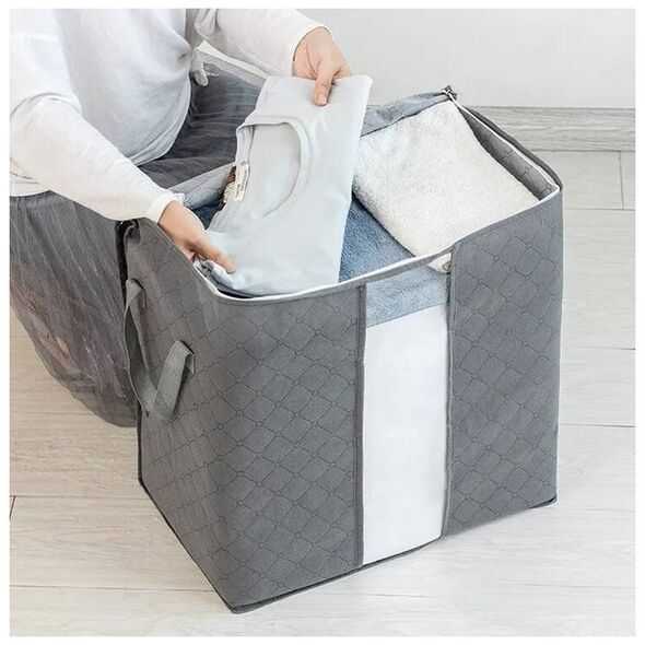 Aptel POKROWIEC na Pościel Ubrania 47x43x28cm szary AG900A